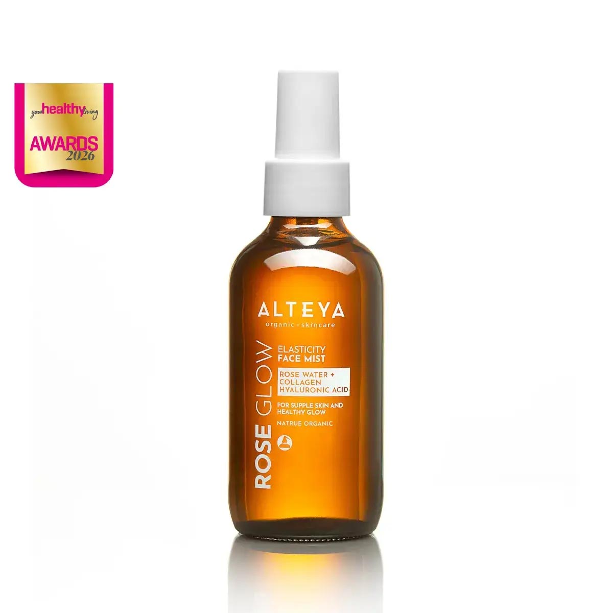 Био Мист за лице с колаген е създаден да подсили защитните механизми на кожата и да ѝ въздейства подмладяващо. Продуктът е формулиран на основата на био розова вода и е обогатен с обновяващ кожата морски колаген и хидратираща хиалуронова киселина.