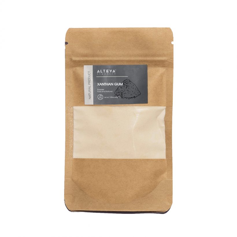 Ксантановата гума е естествен полизахарид, получен от царевица чрез ферментация. Гума Ксантан е безглутенов продукт широко използван в хранителната и козметична индустрия.