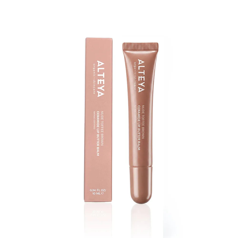 био гланц за устни със серамид nude toffee brown с кутия